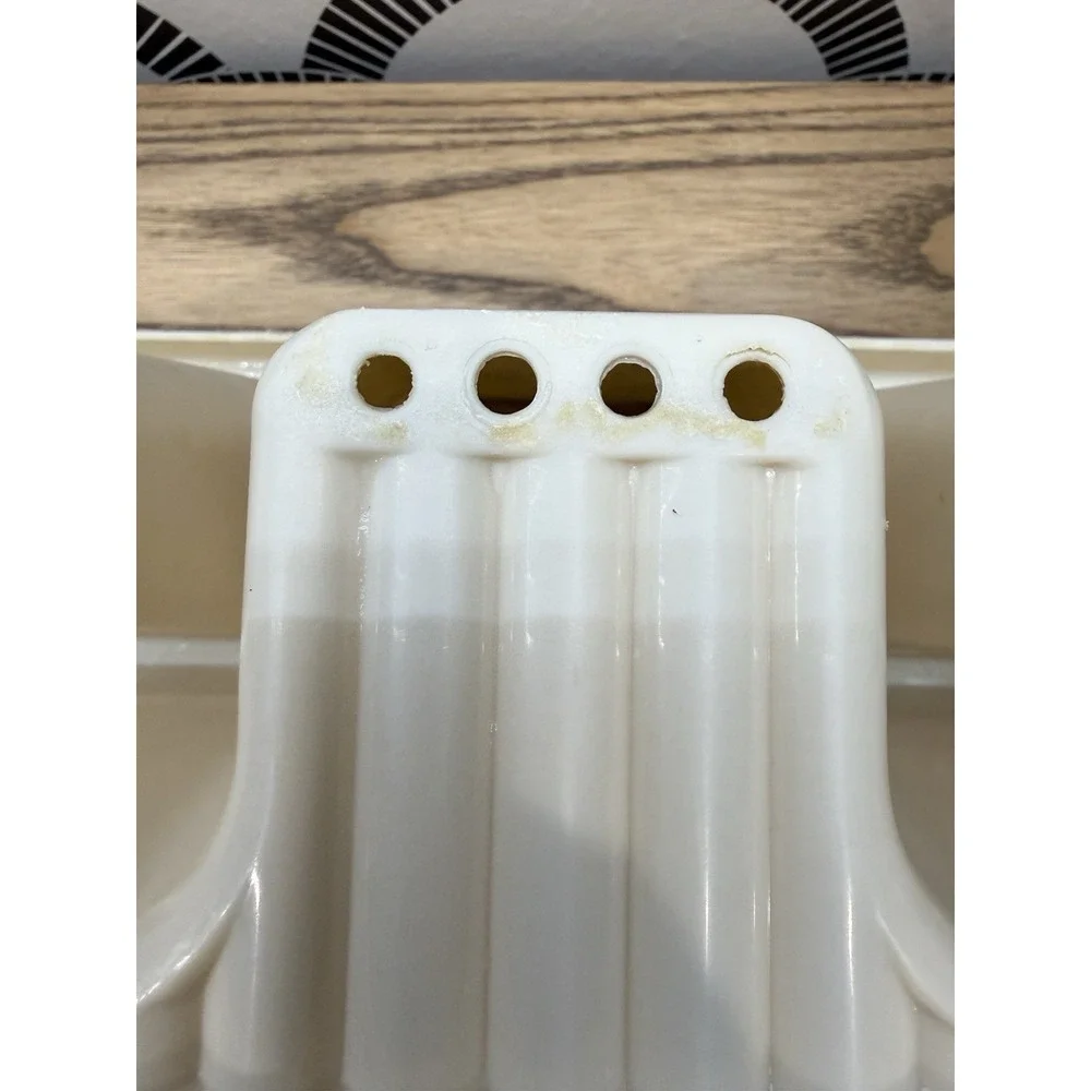 Vintage Rubbermaid 6054 Space Saver Drainer Dish Dry Rack Plastic Almond Beige - Picture 8 of 12